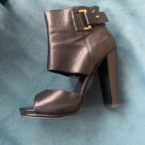 Nine West Leather Open Toe Boots 7.5 - Picture 13 of 14